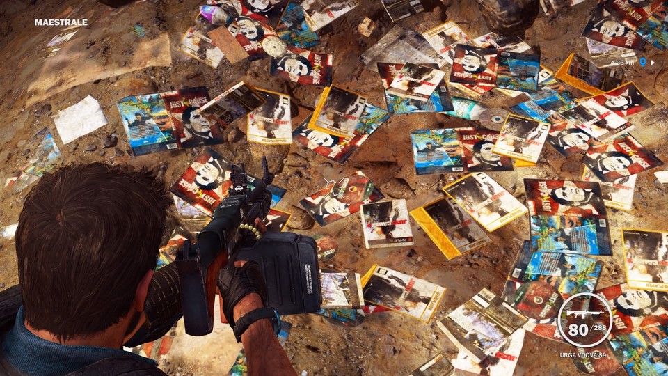 In Just Cause 3 sind unter anderem vergrabene Exemplare der beiden Vorgängerspiele vergraben.