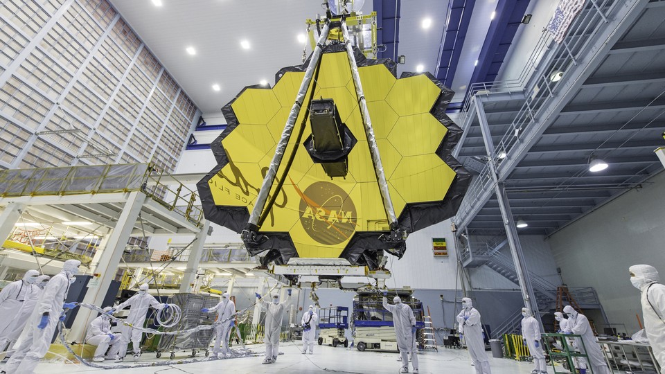 Der Hauptspiegel des James Webb Weltraumteleskops mit seinen 6,5 Metern Durchmesser. (Bildquelle: NASA)