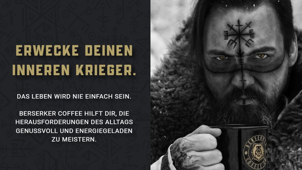 Den Berserker-Kaffee gibts in drei verschiedenen varianten: Berserker Coffee, Allfather-Blend und Thors Hammer. Ja, wirklich.