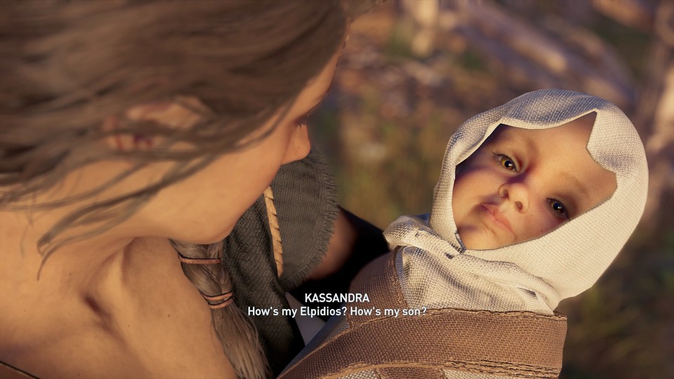 Kassandra wird in Assassin's Creed: Odyssey Mutter, ob sie will oder nicht.