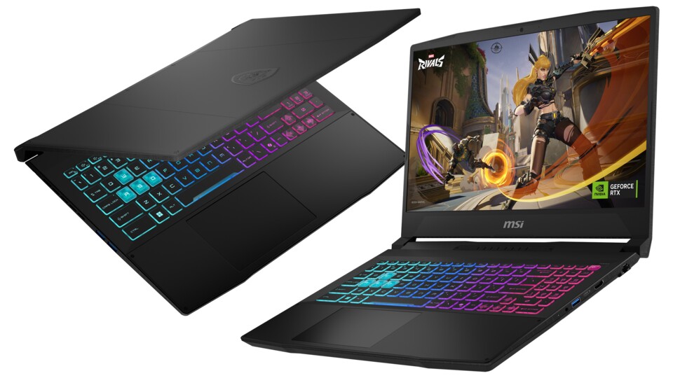 Die individuell anpassbare RGB-Tastenbeleuchtung verleiht dem MSI Katana 15 HX einen schicken Look und stellt sicher, dass auch im Dunkeln noch jeder Tastendruck sitzt.