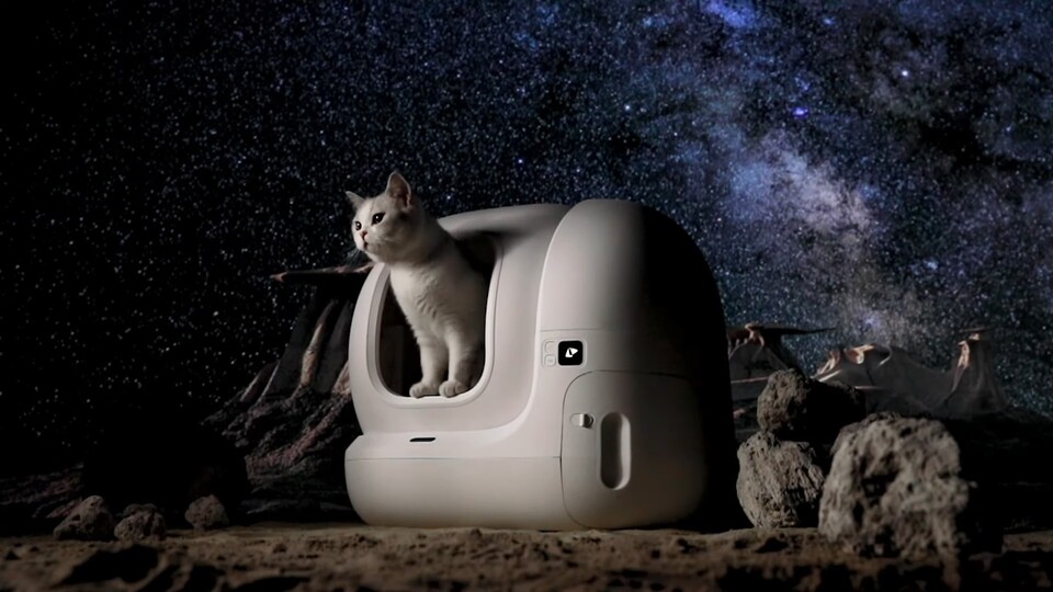 Dieses vollautomatische Katzenklo ist ein kleiner Schritt für euch, aber ein großer für eure Katze!