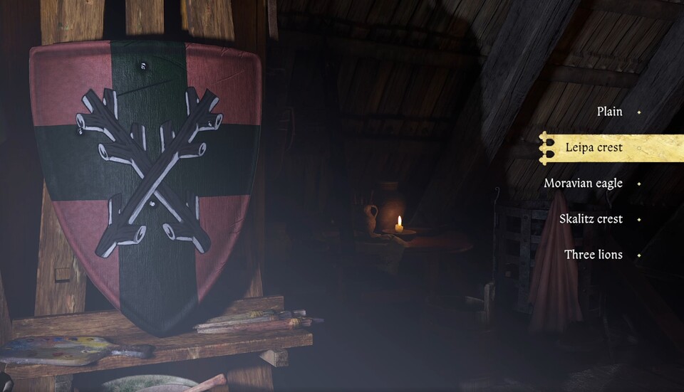 Natürlich können Sie sich auch sehr coole Schilde machen. Zum Beispiel mit Hans Family Want of Arms. Bildquelle: twitch.tvwarhorSestudios