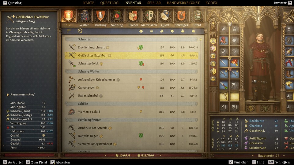 Das gefälschte Excalibur ist alles andere als legendär. Auf Englisch heißt die Waffe übrigens Fakescalibur.