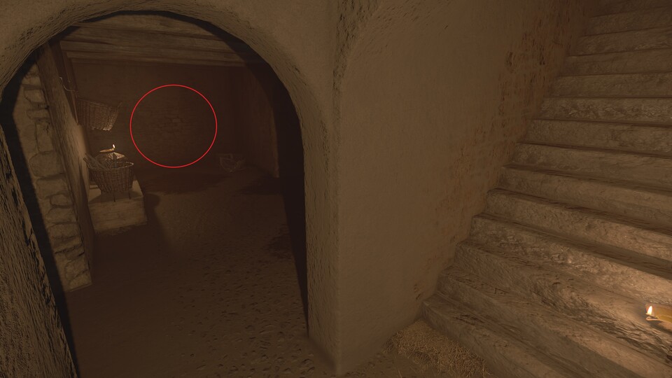 Die Münze in der Wand. Na, ob das hält? 