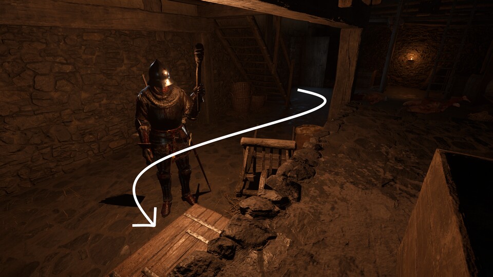 Den heiligen Antonius ist in dieser Truhe (schwer) im südlichen Haus des Grundstücks zu finden.