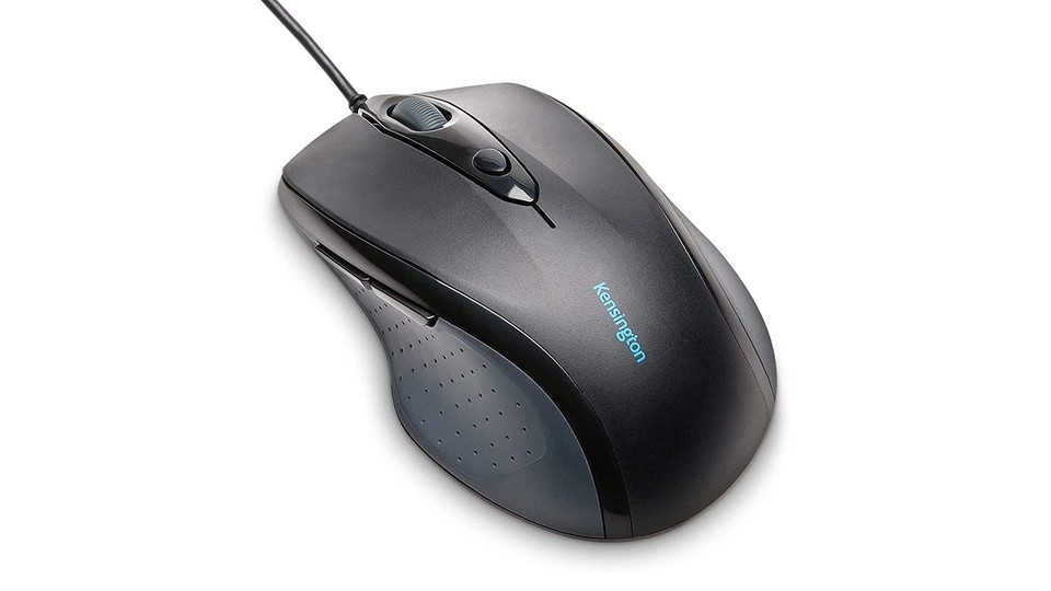 Die Kensington Pro Fit Wired Full-Size Mouse ist eine preiswerte Alternative für große Hände. Es gibt sie bei Amazon für rund 28 Euro.*