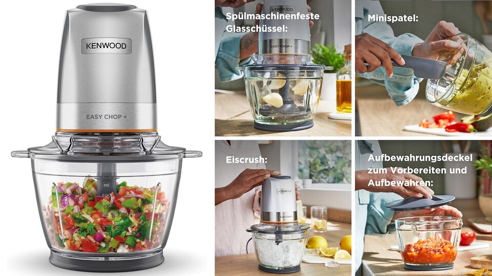 Der Kenwood EasyChop+ zerhackt nicht nur euer Gemüse, er kann auch hartnäckiges Crushed Ice machen.