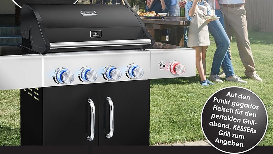 Der Kesser Gasgrill ist im Vergleich zum klassischen Weber-Grill richtig günstig - und bietet dennoch eine Menge!