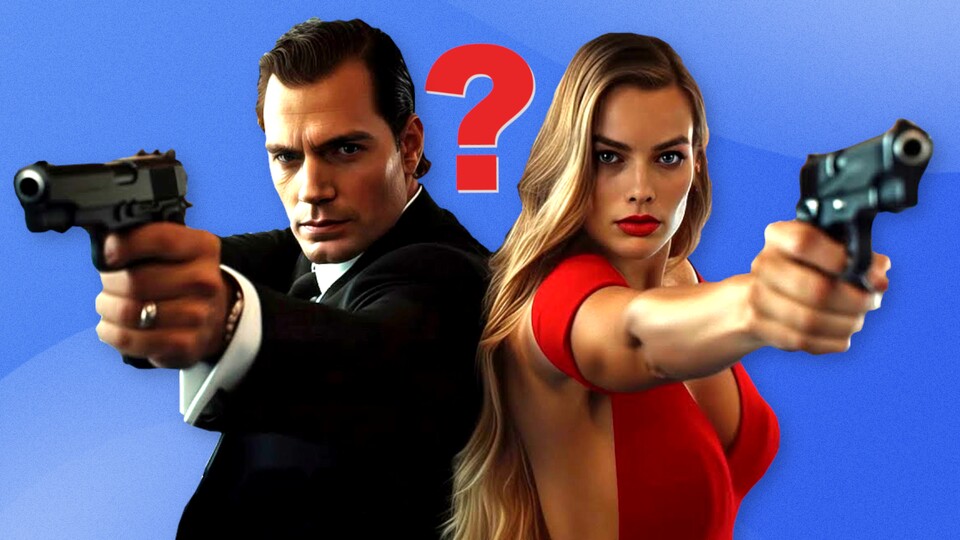 Vermutlich staunt Henry Cavill nicht schlecht, wenn er mitbekommt, welcher Konzept-Trailer das Video zu Bond 26 mit ihm und Margot Robbie in den Hauptrollen übertrumpft hat. (Bildmontage: YouTube - KH Studio, GameStar.de)