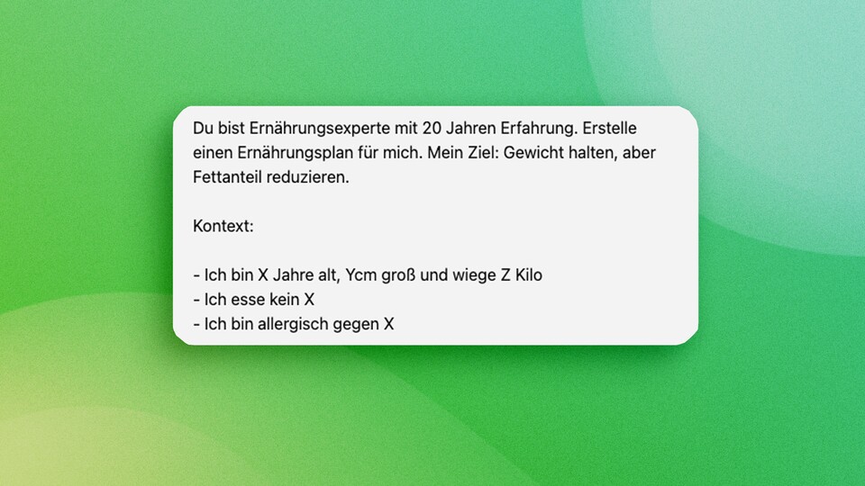 Mit das Wichtigste am gesamten Prompt ist das Ziel.