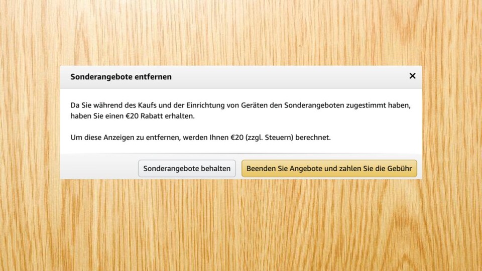 Ihr könnt über eure Amazon-Einstellungen die Werbung kostenpflichtig, aber dauerhaft deaktivieren.