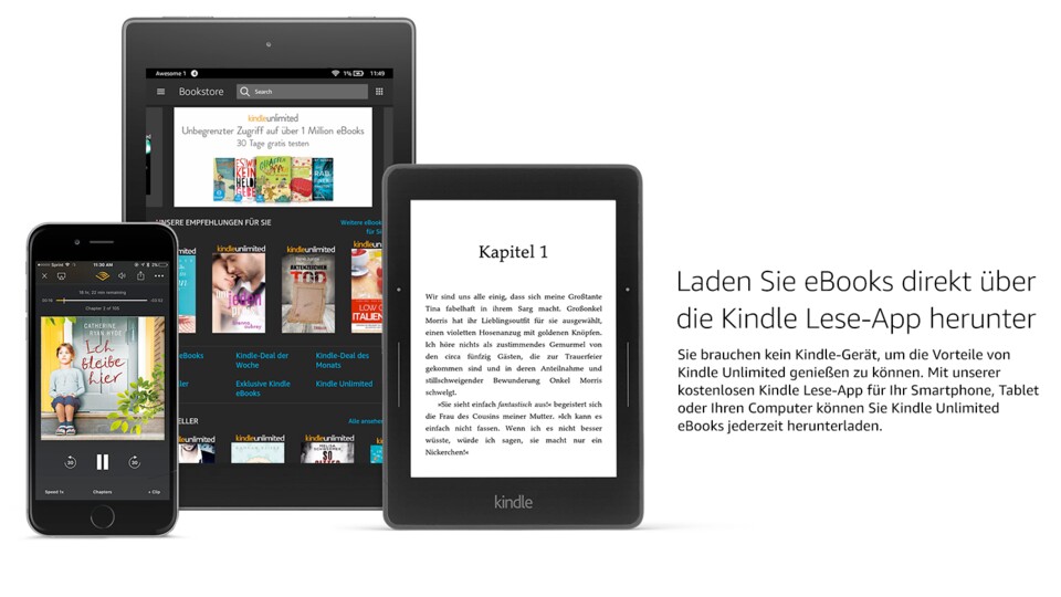 Für Kindle Unlimited ist kein Kindle notwendig. (Bild: Amazon)