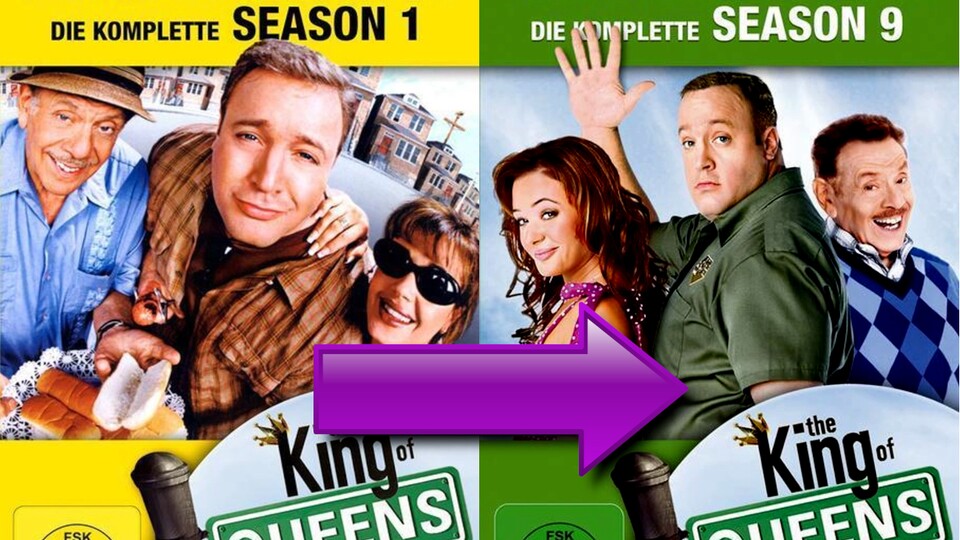 Von Staffel 1 bis 9 bleiben nicht nur die Hauptfiguren von King of Queens gleich, sondern auch ein fehlerhaftes Detail.