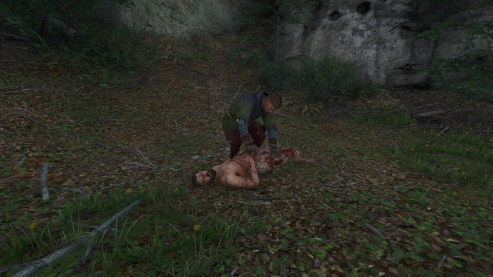 Den Landstreicher müsst ihr aus dem Weg räumen, um weiterzukommen.