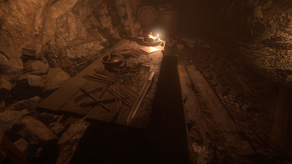 Wir sind zwar immer noch nackt – aber haben immerhin ein Schwert!