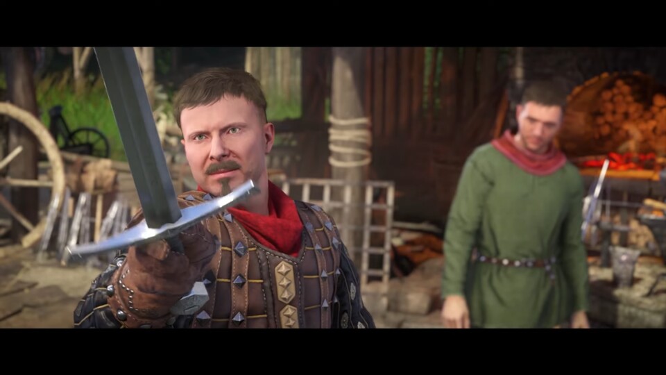 Im ersten Teil schwingt Heinrich das Schwert zu Beginn der Story, verliert es dann aber und sucht seither danach.