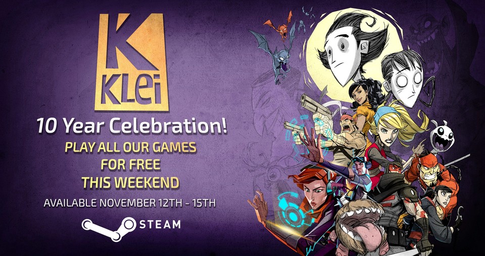 Klei Entertainment feiert 10 Jahre Jubiläum und veranstaltet dazu ein Rabatt-Wochenende auf Steam.