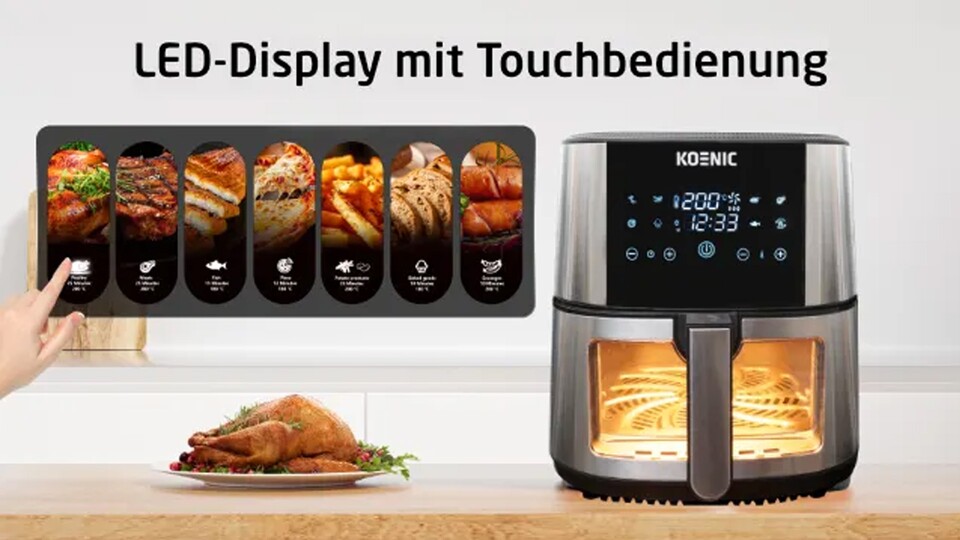 Programme wie etwa für Pommes, Fisch oder um Tiefkühlbackware aufzubacken sind schon vorinstalliert!