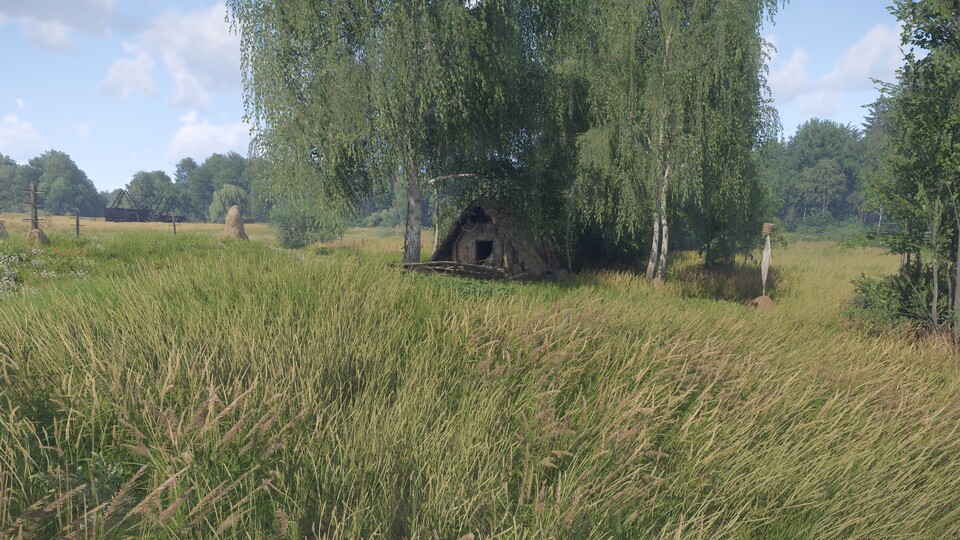 Die Hütte findet ihr leicht, wenn ihr nach einigen Birken Ausschau haltet. 