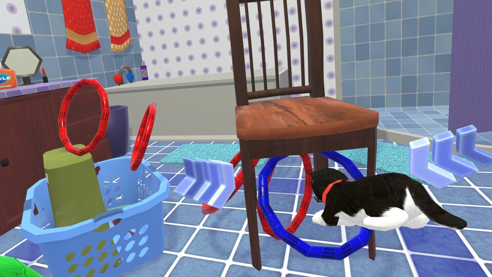 Mit der virtuellen Katze lassen sich über 50 Minispiele bestreiten.