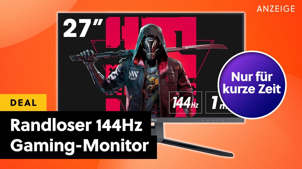 Den Koorui Gaming-Monitor mit WQHD-Auflösung und hoher Bildwiederholrate erhaltet ihr noch für kurze Zeit günstiger bei Amazon.