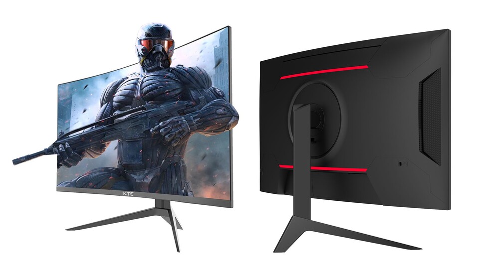 Der symetrische und stabile Dreifuß kann wahlweise auch durch einen VESA-Arm oder eine Wandhalterung ersetzt werden.