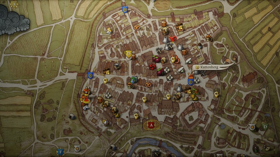 Der Pferdemarkt befindet sich am westlichen Rand von Kuttenberg.