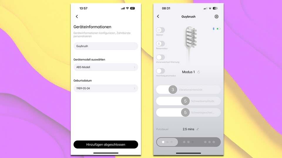 Die App bietet allerhand Funktionen zur Feineinstellung.
