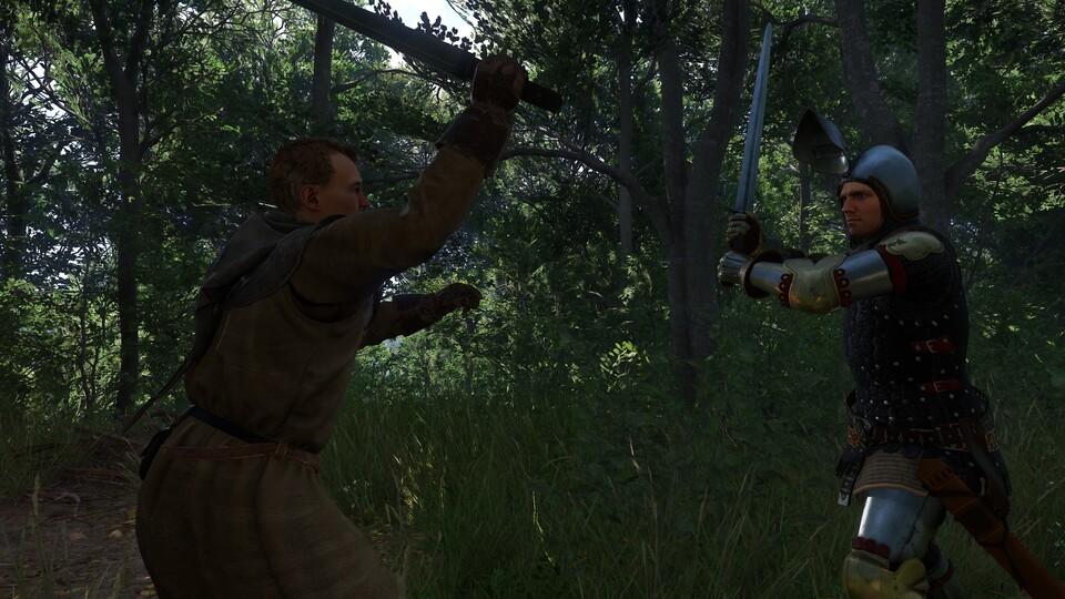 Langschwerter sind die bevorzugte Waffe eines Ritters und werden meist mit beiden Händen geführt.