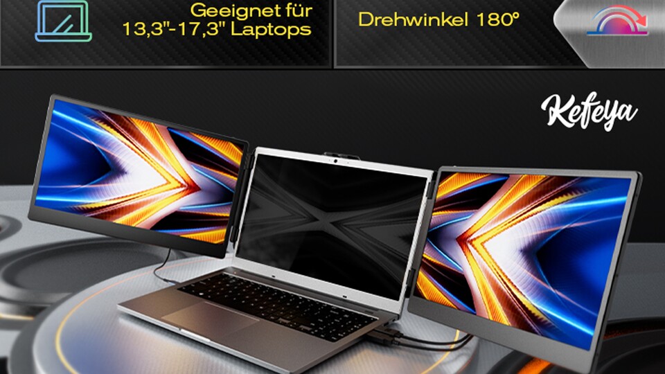 Zweimal ein Full-HD-Display extra: Euer MacBook Air, Pro oder euer Arbeitslatop werden mit einem Schlag so viel besser!