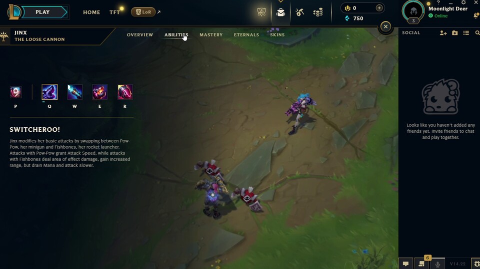 Jinx Kit im Spiel erinnert an die Waffen, die sie auch in Arcane einsetzt.