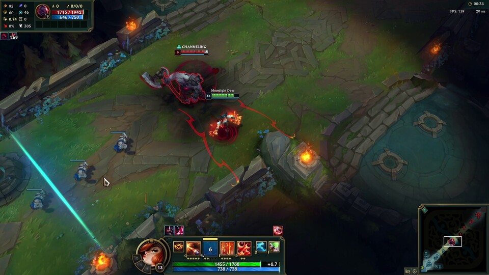 Als Miss Fortune solltet ihr hier lieber ausweichen. Nutzt eure Reichweite, um eure Gegner mit Kugeln aus der Ferne zu durchlöchern.
