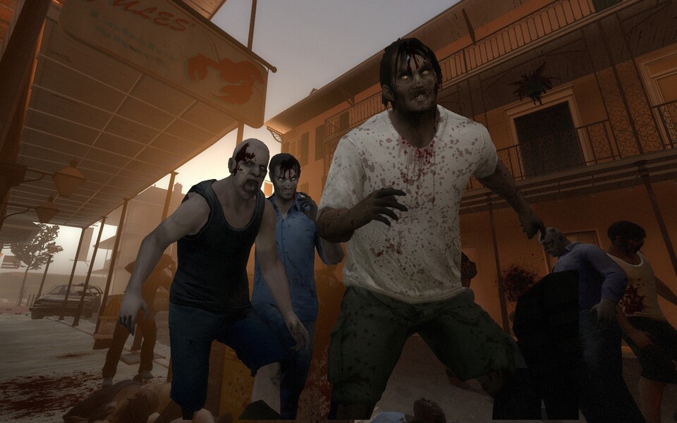 Manche Zombies in Left 4 Dead 2 tragen feuerfeste Anzüge.