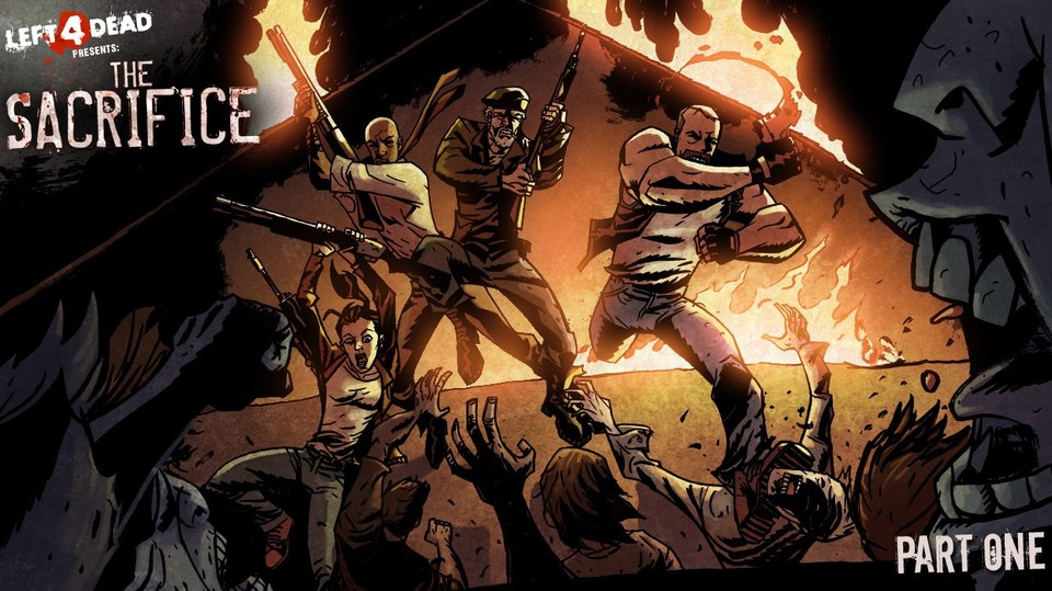 Die vier Überlebenden im ersten Left 4 Dead-Comic.