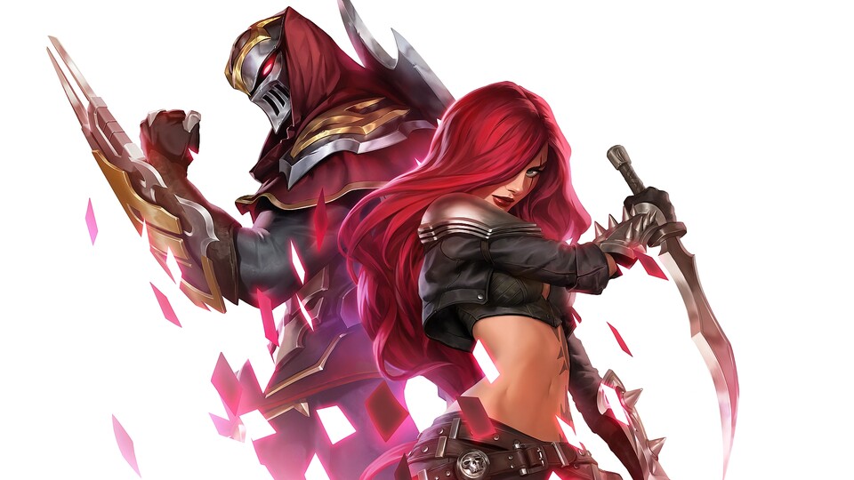 Katarina und Zed sind auch in Legends of Runeterra spielbare Champions.