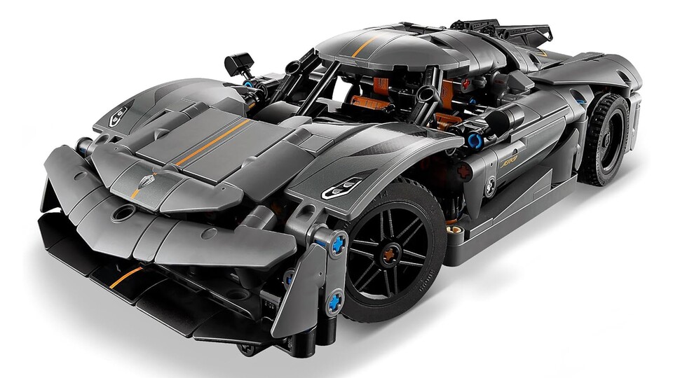 Das kleine Zahnrad zur Steuerung auf dem Dach des Autos lässt sich einfach abnehmen, um den Jesko zu präsentieren.