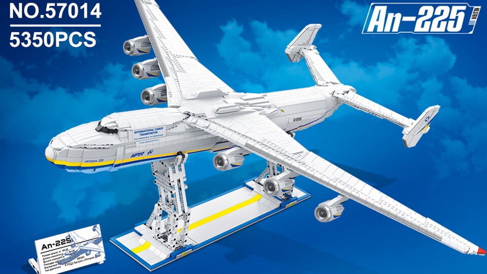 Die Antonov AN-225 im LEGO-Style: Eine echte LEGO-Alternative hat hier ein tolles Set auf den Markt gebracht.