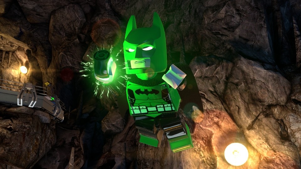 Mit einem Kraftring wird Batman zur Green Lantern.