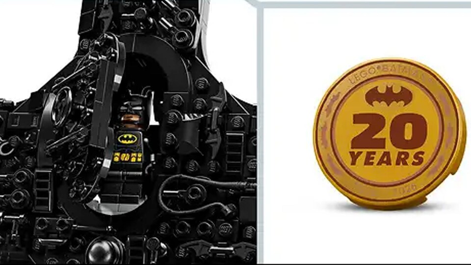 Typisch Batman: Das Logo ist auch eine Art Versteck, in dem ihr eine der beiden Batman-Minifiguren packen könnt.