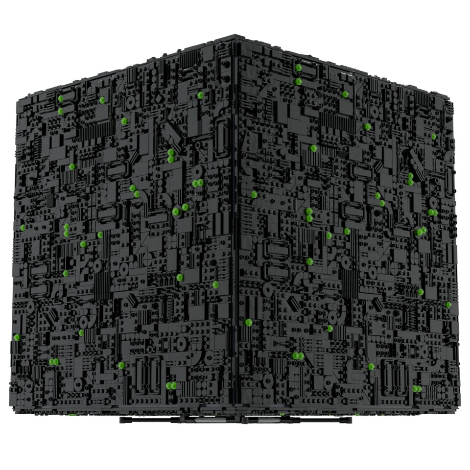 Kein reales Modell: Der MOC-Bauer hat den Würfel der Borg rein digital erstellt. (Bild: Imgurkyebricks)
