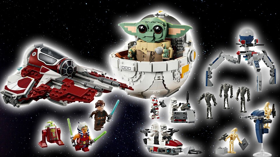 LEGO Star Wars bleibt die wohl beliebteste LEGO-Lizenz: Hier gibt es Ahsokas Star-Fighter, Grogu und ein Klone vs. Kampfdroiden Battle-Pack