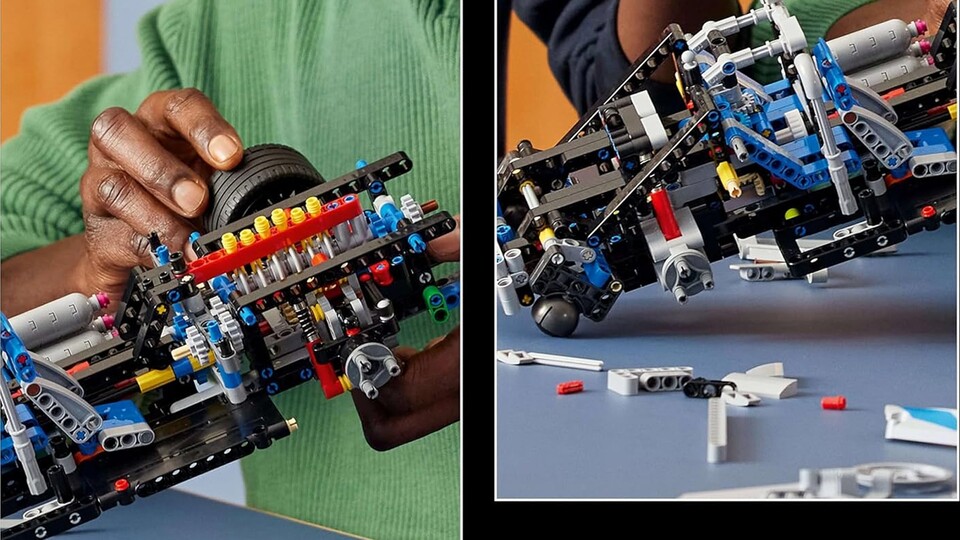 Detailverliebt ohne Ende: Der 6-Zylinder-Motor mit beweglichen Kolben bringt echtes Schrauberfeeling auf den Wohnzimmertisch.