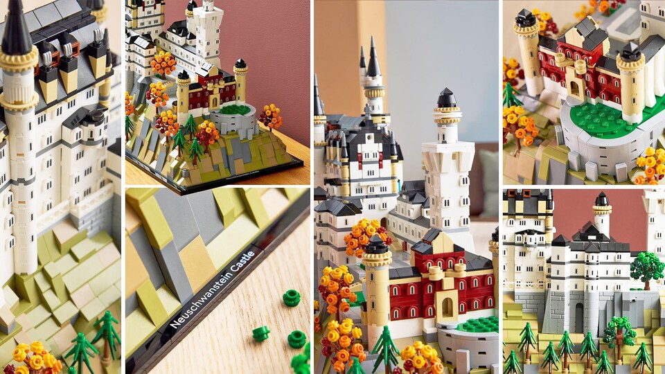 Am Eingang eird man von einer schönen dunkelroten Fassade begrüßt. Jedes Fenster ist hier ein bedruckter Stein!