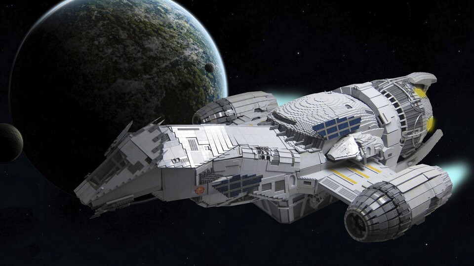 Adrian Drake hat auch ein riesiges Modell der Serenity aus der Sci-Fi-Serie Firefly konstruiert - das hat sogar einen bespielbaren Innenraum. (Foto: Adrian DrakeFlickr)