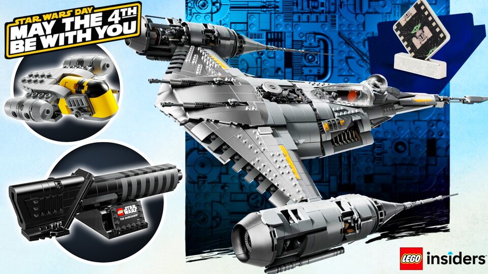 Ab dem 01.05. bekommt man bei Lego ab einem Einkauf von 40€ eine Mini-Razor Crest und ab 160€ den Griff vom Dunkelschwert »geschenkt«.