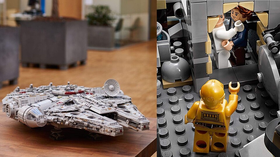 Der Millennium Falcon aus Lego ist fast einen Meter lang und 60 Zentimeter breit!