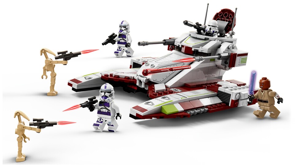 Mit dem Rpublic Fighter Tank wird jede Lego-Geonosis-Schlacht aufgepeppt.