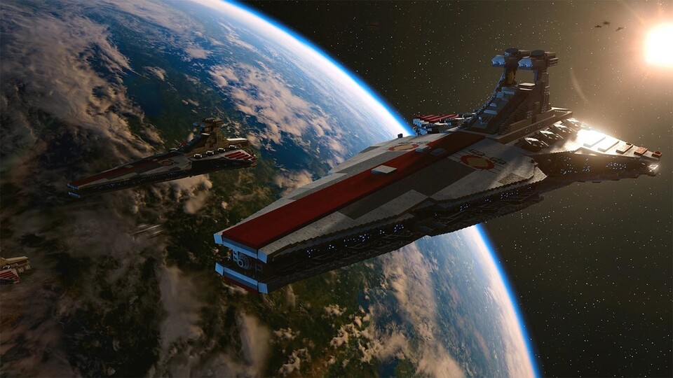 Egal ob Schlacht oder friedliche Fahrt, die Weltraum-Szenen sind immer etwas Besonderes bei Star Wars.