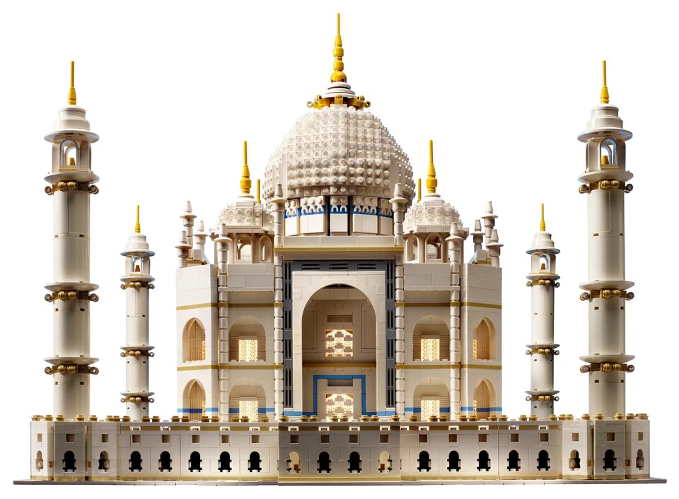 Das Taj Mahal ist ein gigantisches Mausoleum in Uttar Pradesh, Indien und ist in Wirklichkeit ganze 73 Meter hoch.
